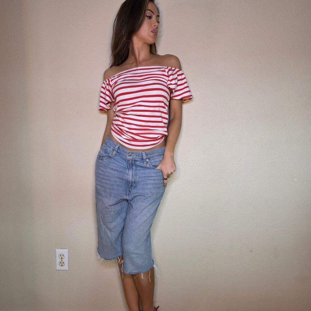Vintage ralph lauren red striped